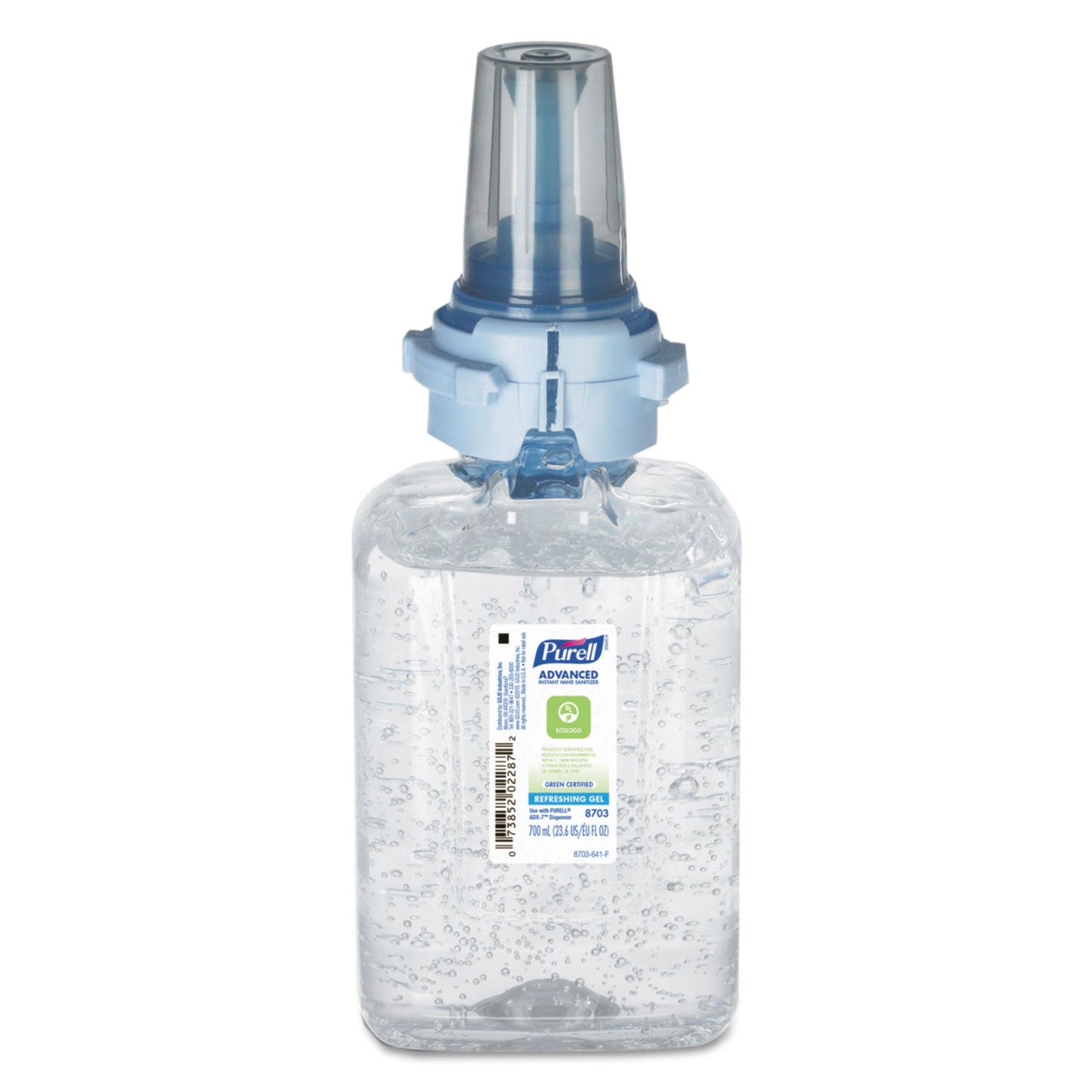 PURELL Advanced Hand Sanitizer Green Certified Gel Refill,  For ADX-7 Dispensers, 700 mL, Fragrance-Free