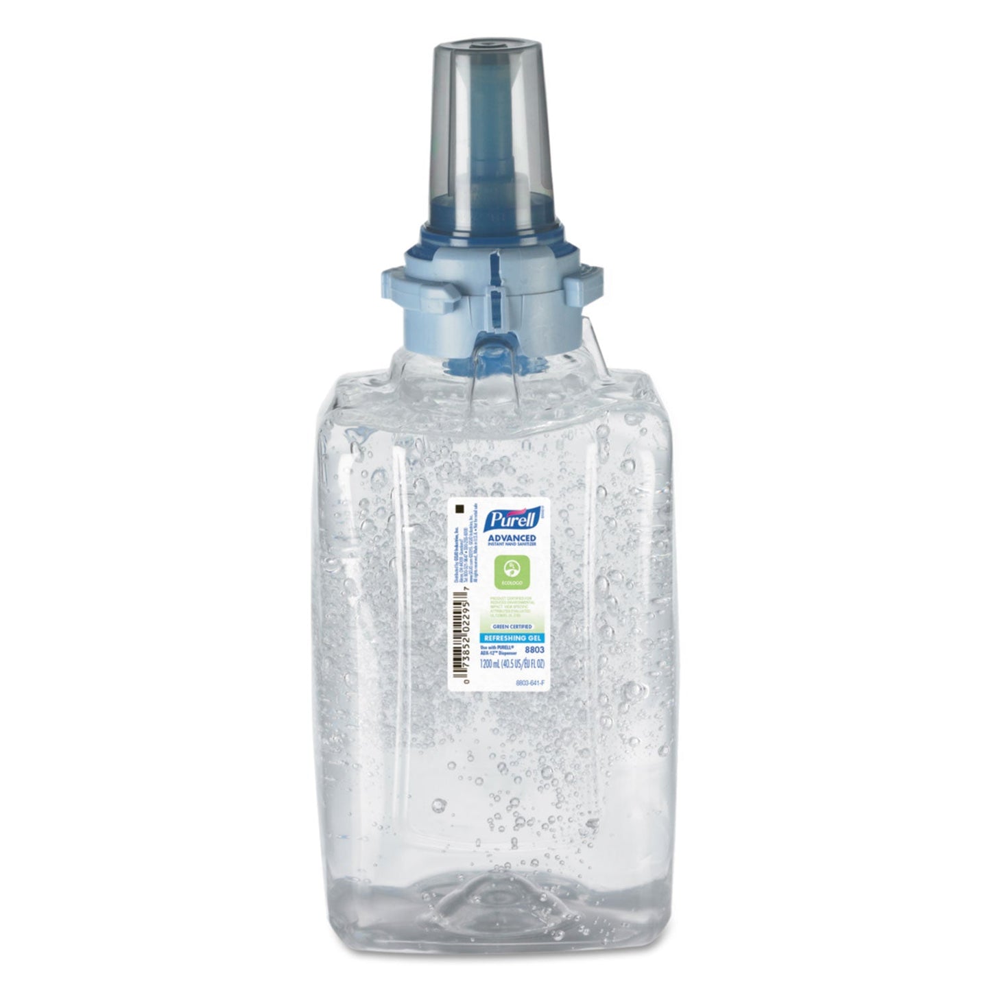 PURELL Advanced Hand Sanitizer Green Certified Gel Refill, For ADX-12 Dispensers, 1,200 mL, Fragrance-Free
