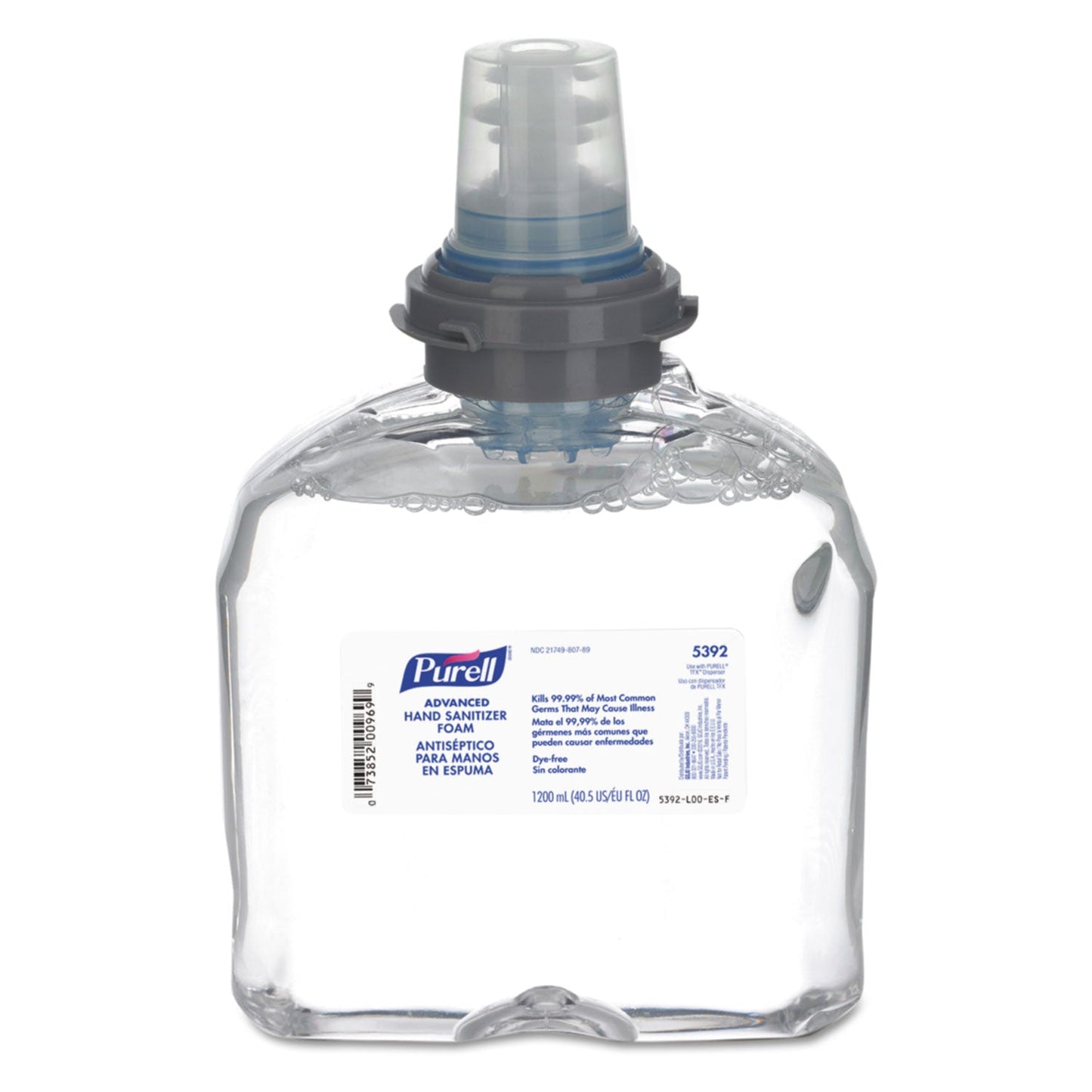 PURELL Advanced TFX Refill Instant Foam Hand Sanitizer, 1,200 mL, Unscented, 2/Caton