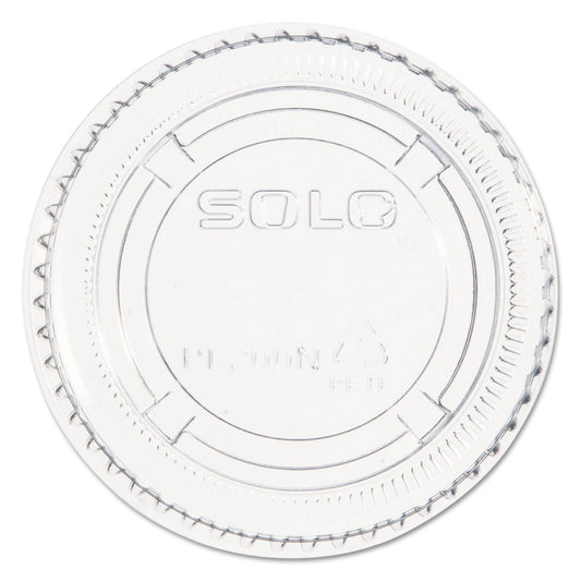 Dart Portion/Souffle Cup Lids, PET, Fits 1.5 oz to 2.5 oz Cups, Clear, 2,500/Carton