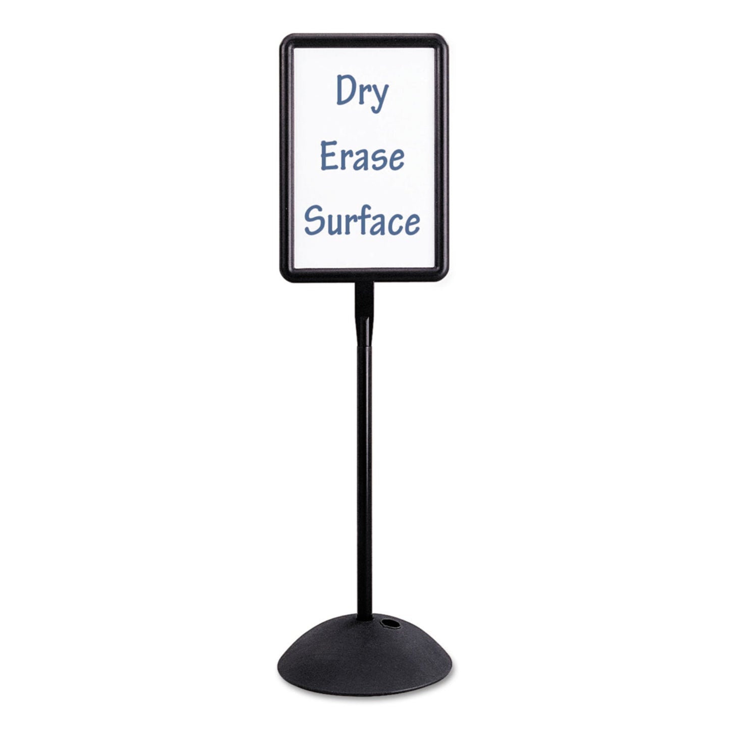 Safco Double Sided Sign, Magnetic/Dry Erase Steel, 18 x 18, White, Black Frame
