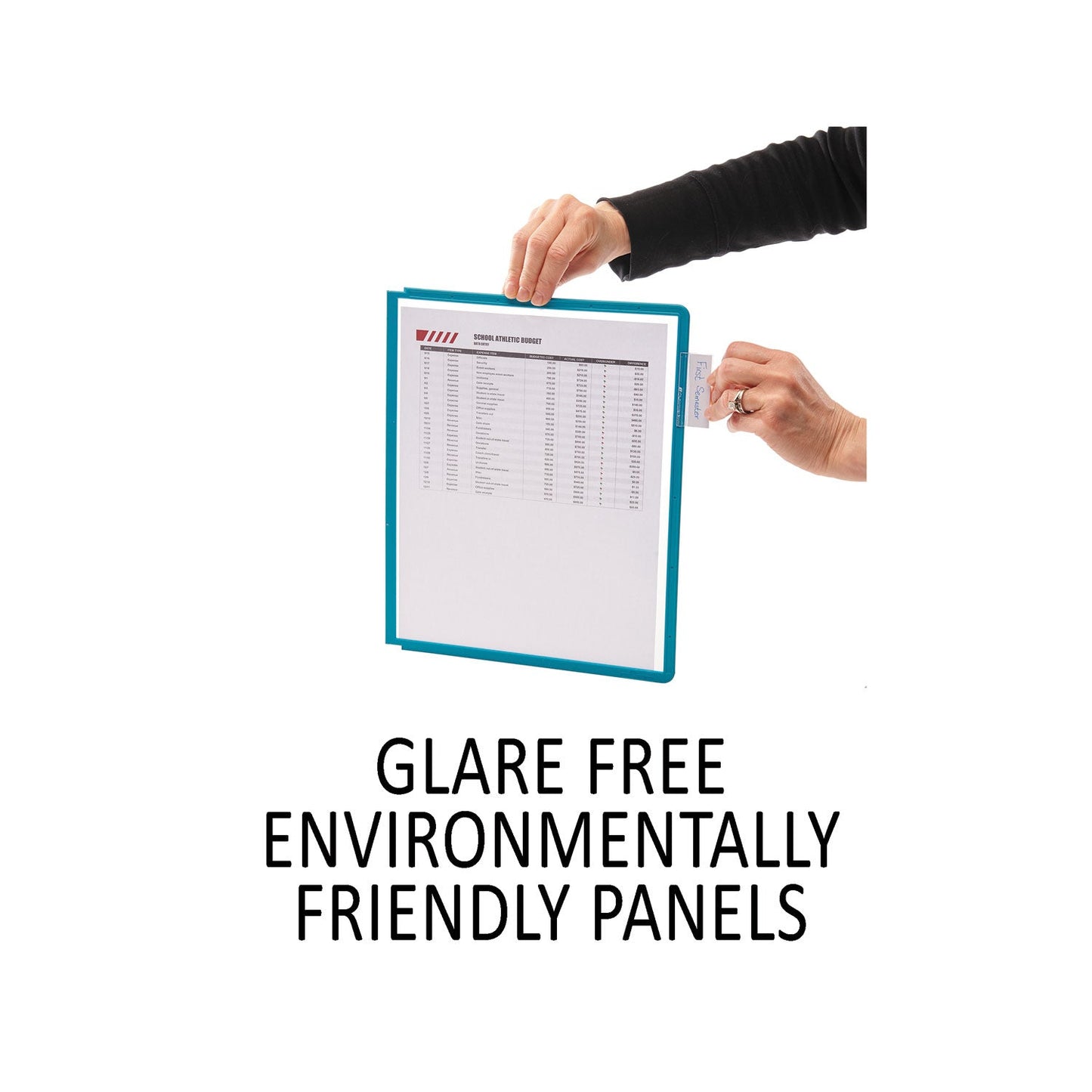 Durable VARIO Reference Desktop System, 20 Panels, Assorted Borders and Panels