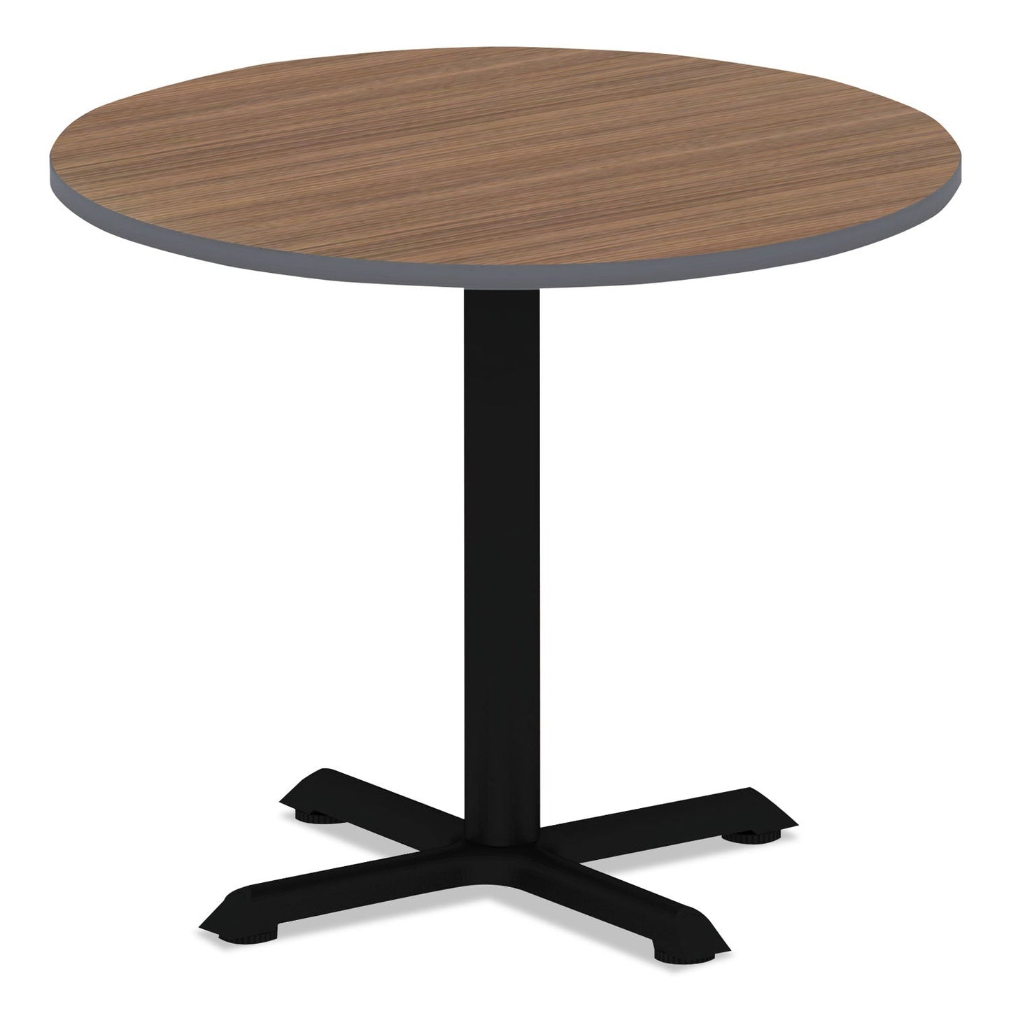 Alera Hospitality Series Single-Column Bases, 27.5" Diameter, 28.5"h, 300 lb Cap, Steel, Black