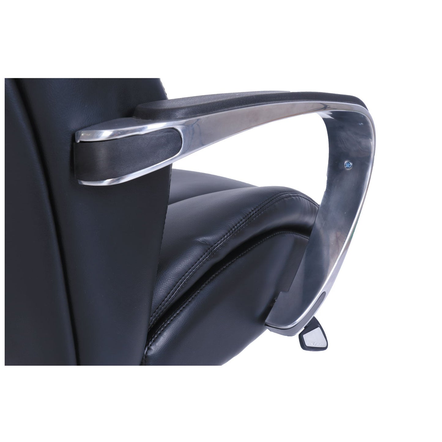 La-Z-Boy Commercial 2000 High-Back Executive Chair, Dynamic Lumbar Support, Supports 300lb, 20" to 23" Seat Height, Black, Silver Base