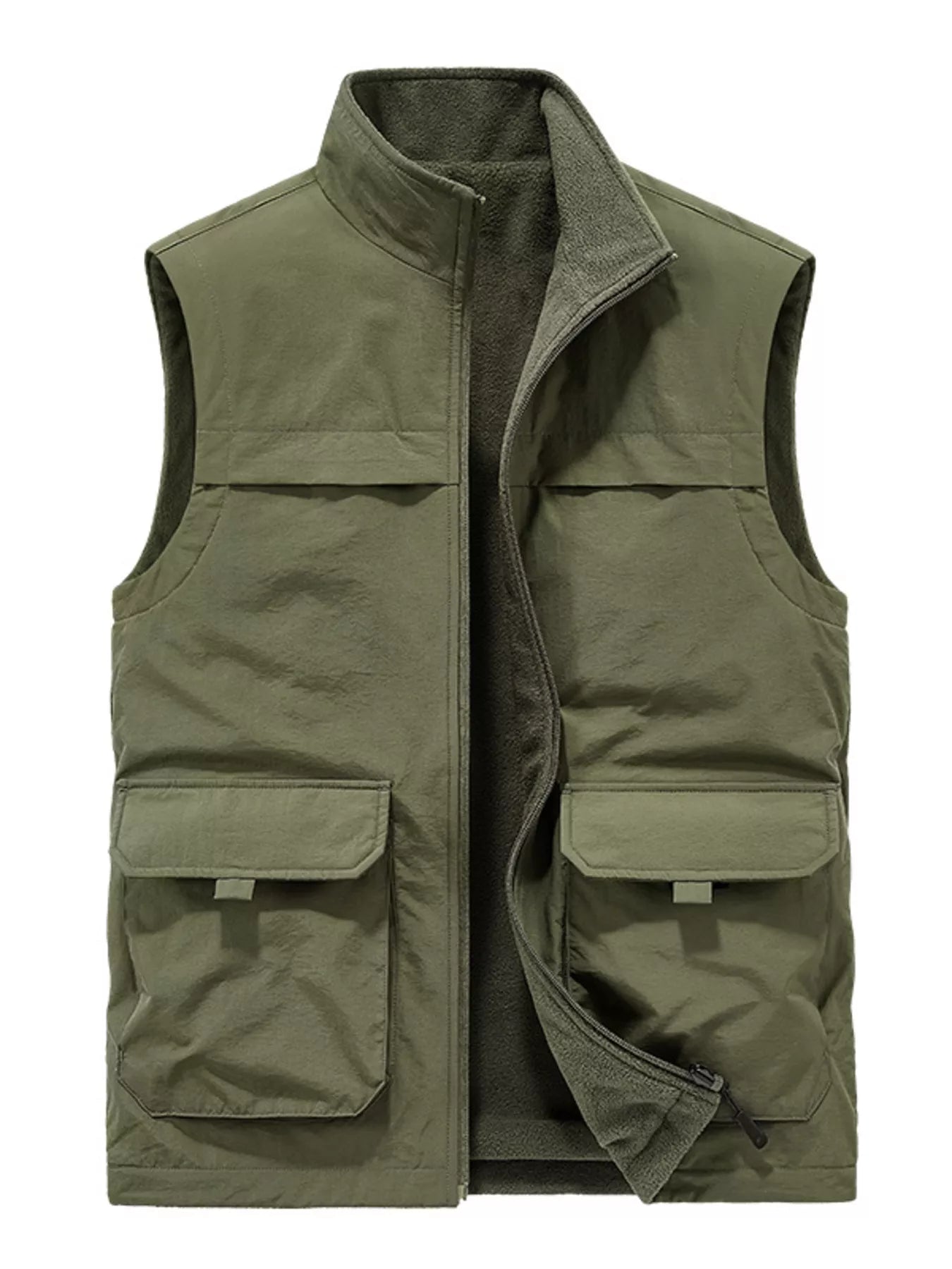 Men's Plus Size Zip Up Fleece Lined Vest