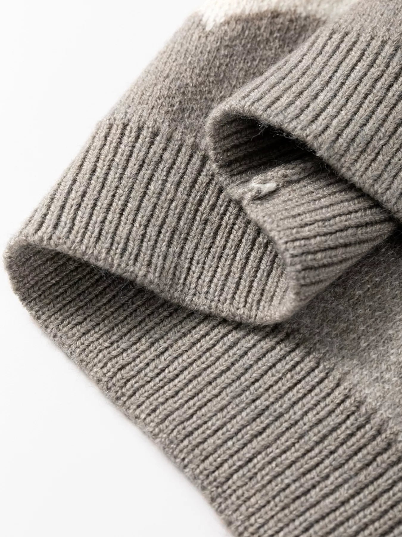 Wave Striped Balloon Sleeve Drop Shoulder Sweater
