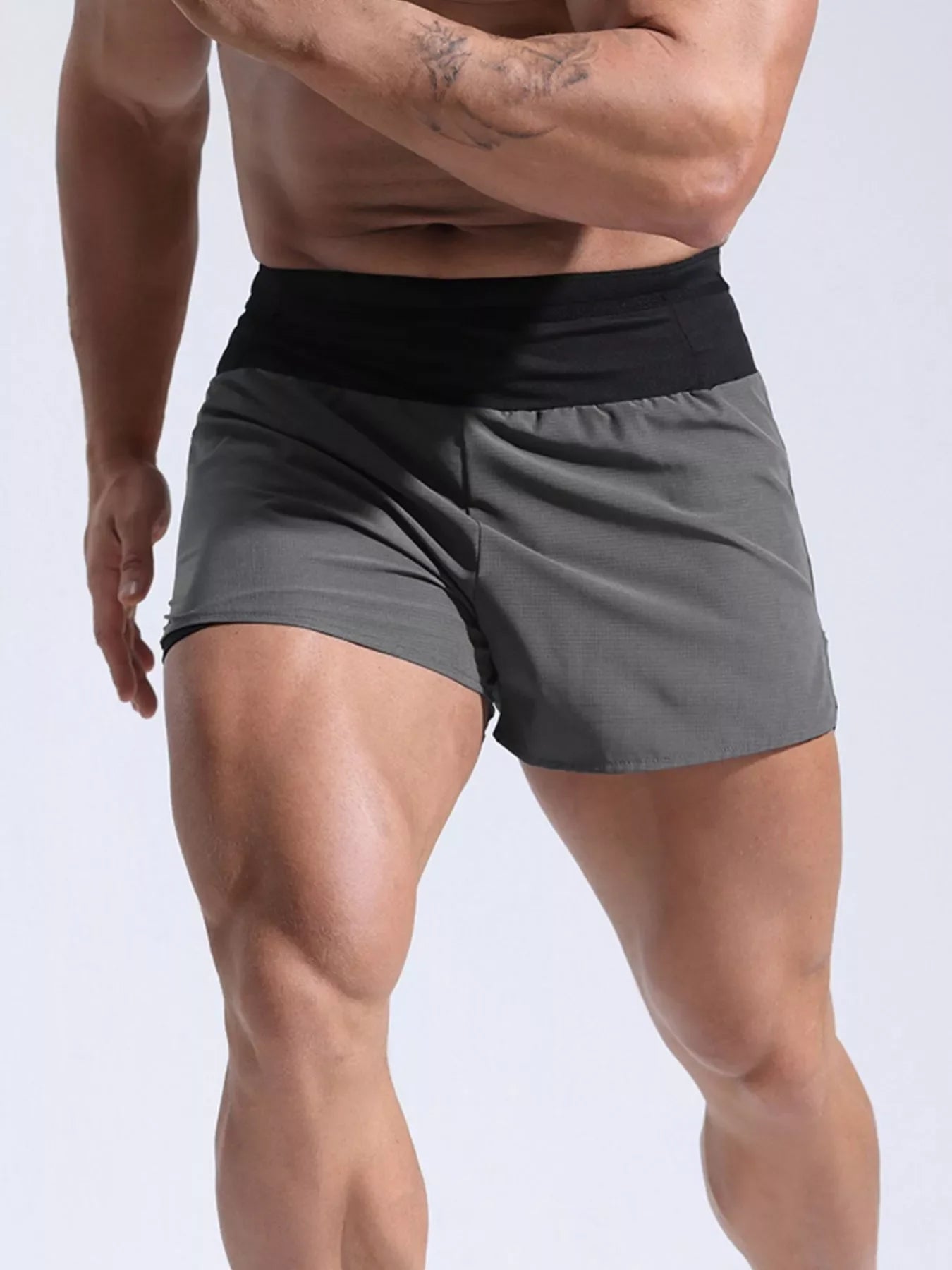 Men's Full Size Contrast Active Shorts Plus Size