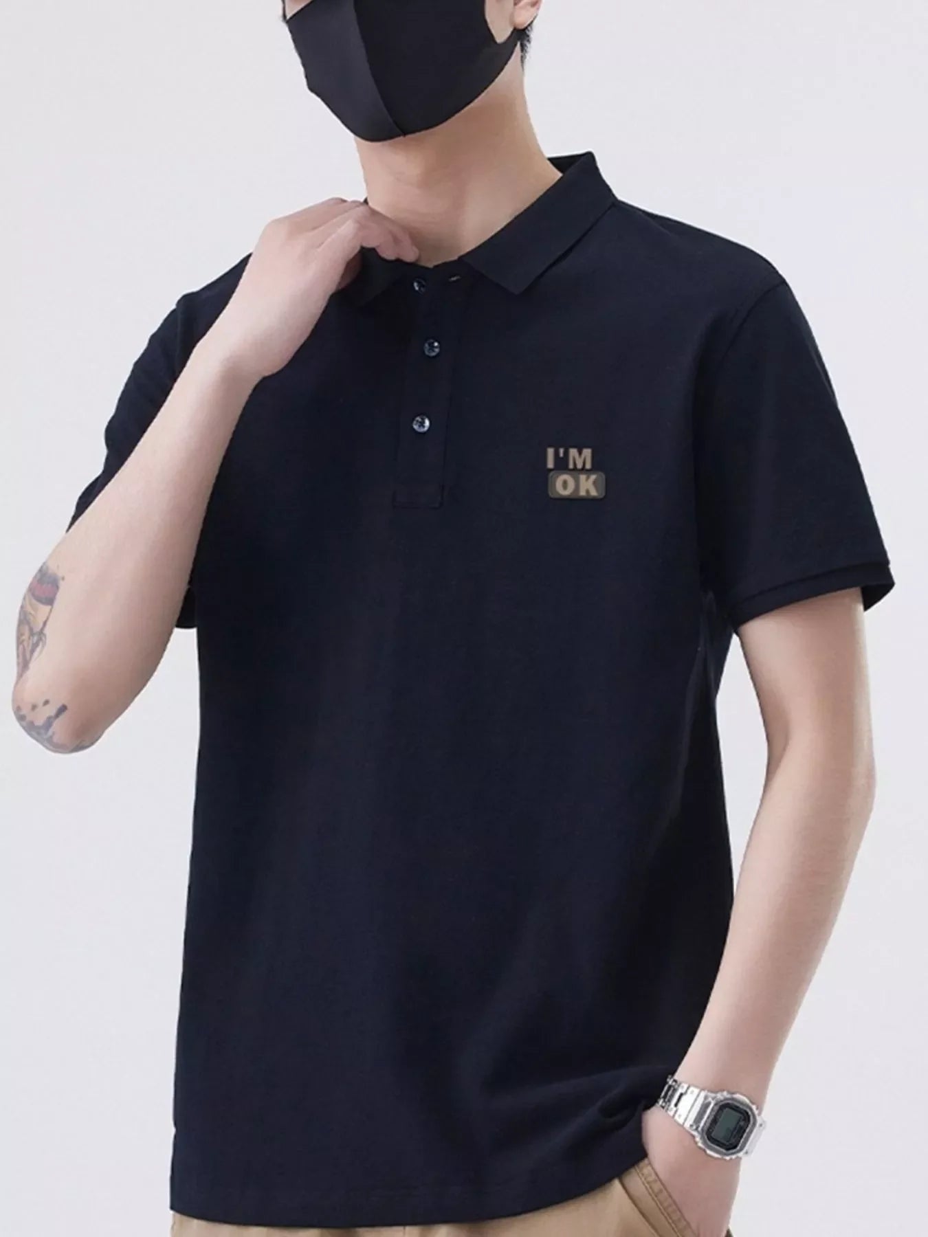 Men's Plus Size Casual Short Sleeve Polo Shirt