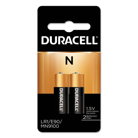 Duracell Specialty Alkaline Battery, N, 1.5 V, 2/Pack
