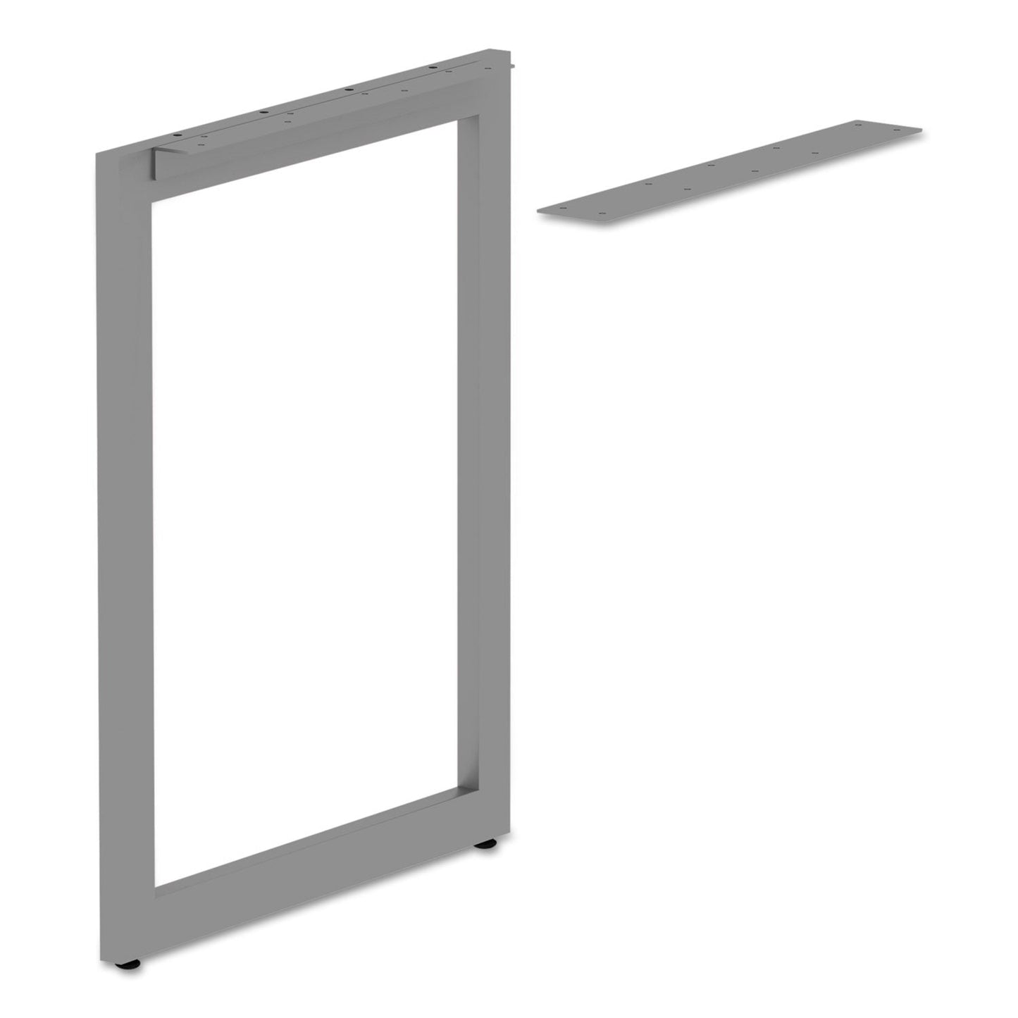 Alera Open Office Series O-Leg Return Base, Fully Adjustable, 36 to 70.78w x 23.38d x 28.5h, Silver