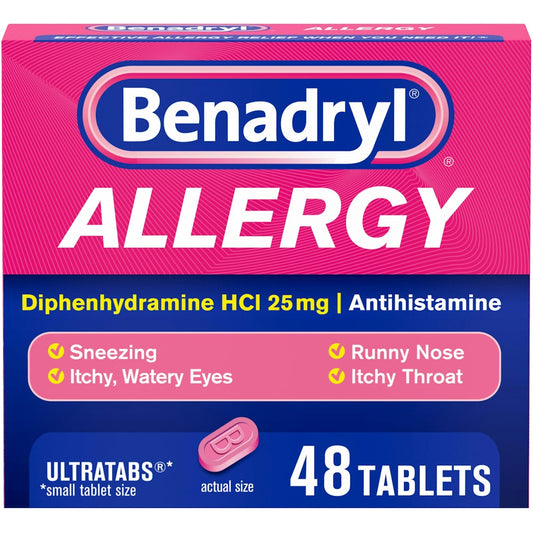 Benadryl  Tablets 25Mg Allergy 48Ea