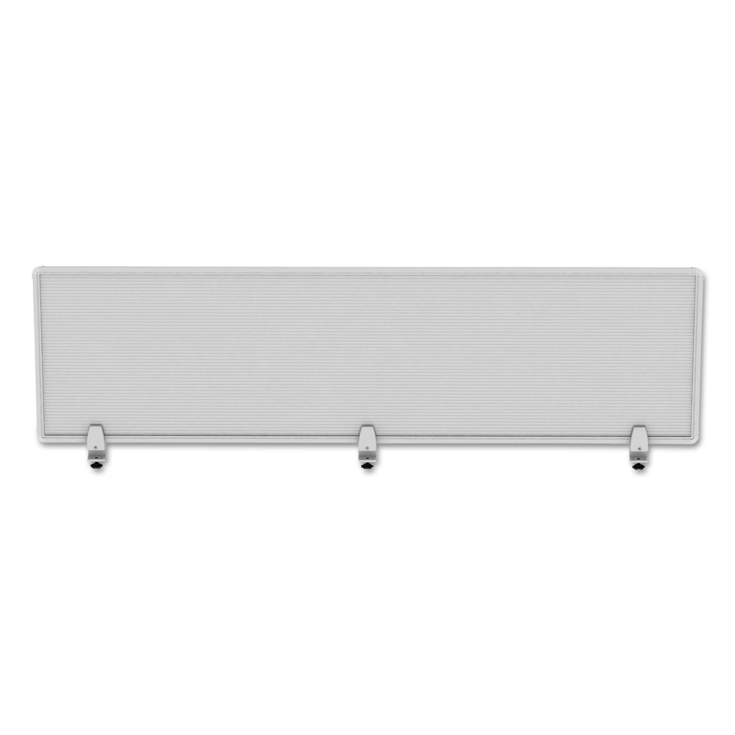 Alera Polycarbonate Privacy Panel, 65w x 0.5d x 18h, Silver/Clear