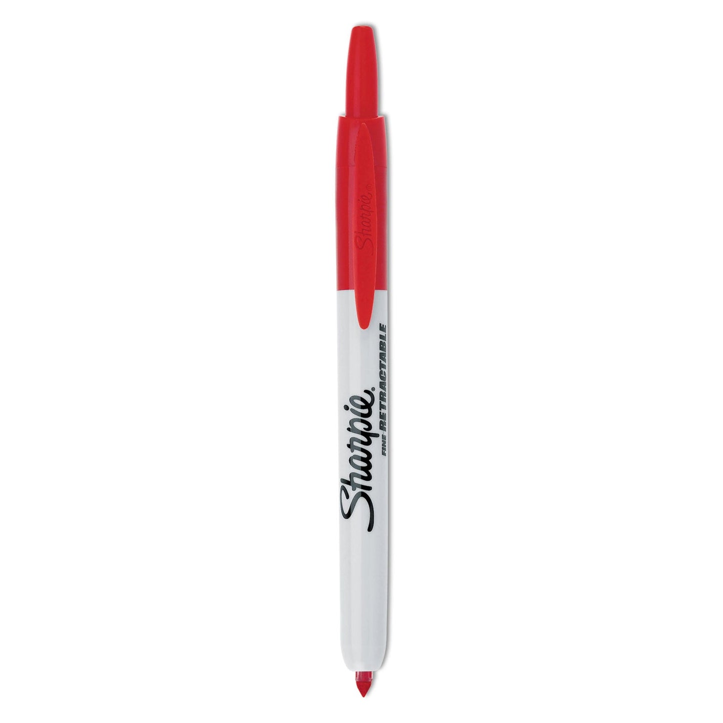 Sharpie Retractable Permanent Marker, Fine Bullet Tip, Red
