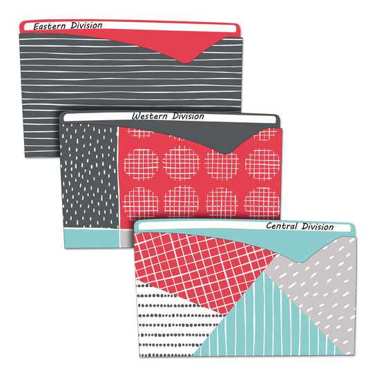 C-Line Write-On Fashion Poly File Jackets, Straight Tab, Letter Size, Assorted Colors, 6/Pack
