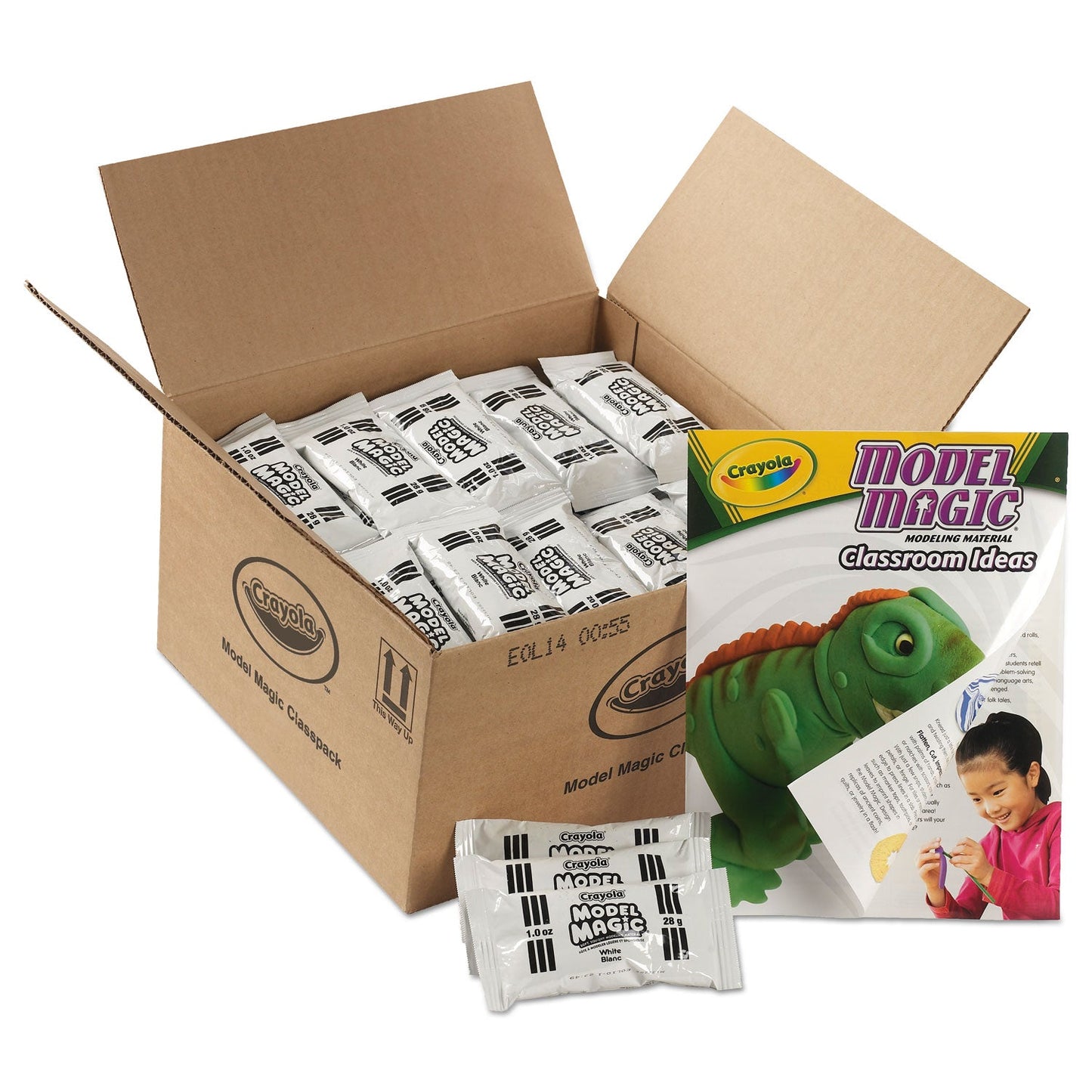 Crayola Model Magic Modeling Compound,1 oz Packs, 75 Packs, White, 6 lbs 13 oz