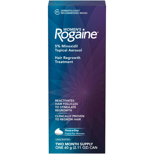 Rogaine Women’s Hair Loss And Thinning Treatment, Once-A-Day Minoxidil Foam, Two Month Supply