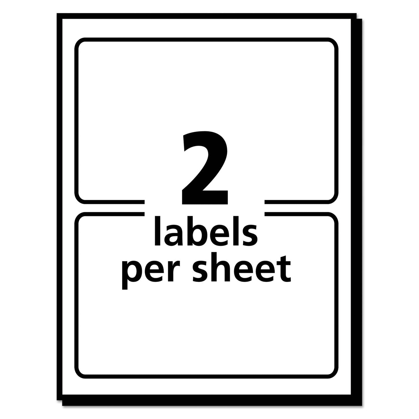 Avery Printable Adhesive Name Badges, 3.38 x 2.33, White, 100/Pack