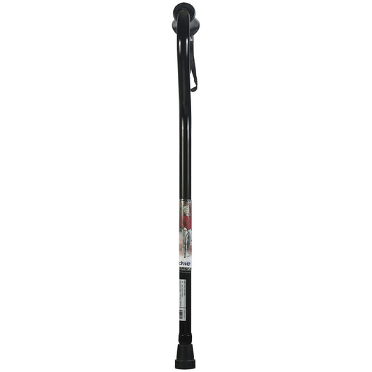 Adjustable Height Offset Handle Cane Black Crackle
