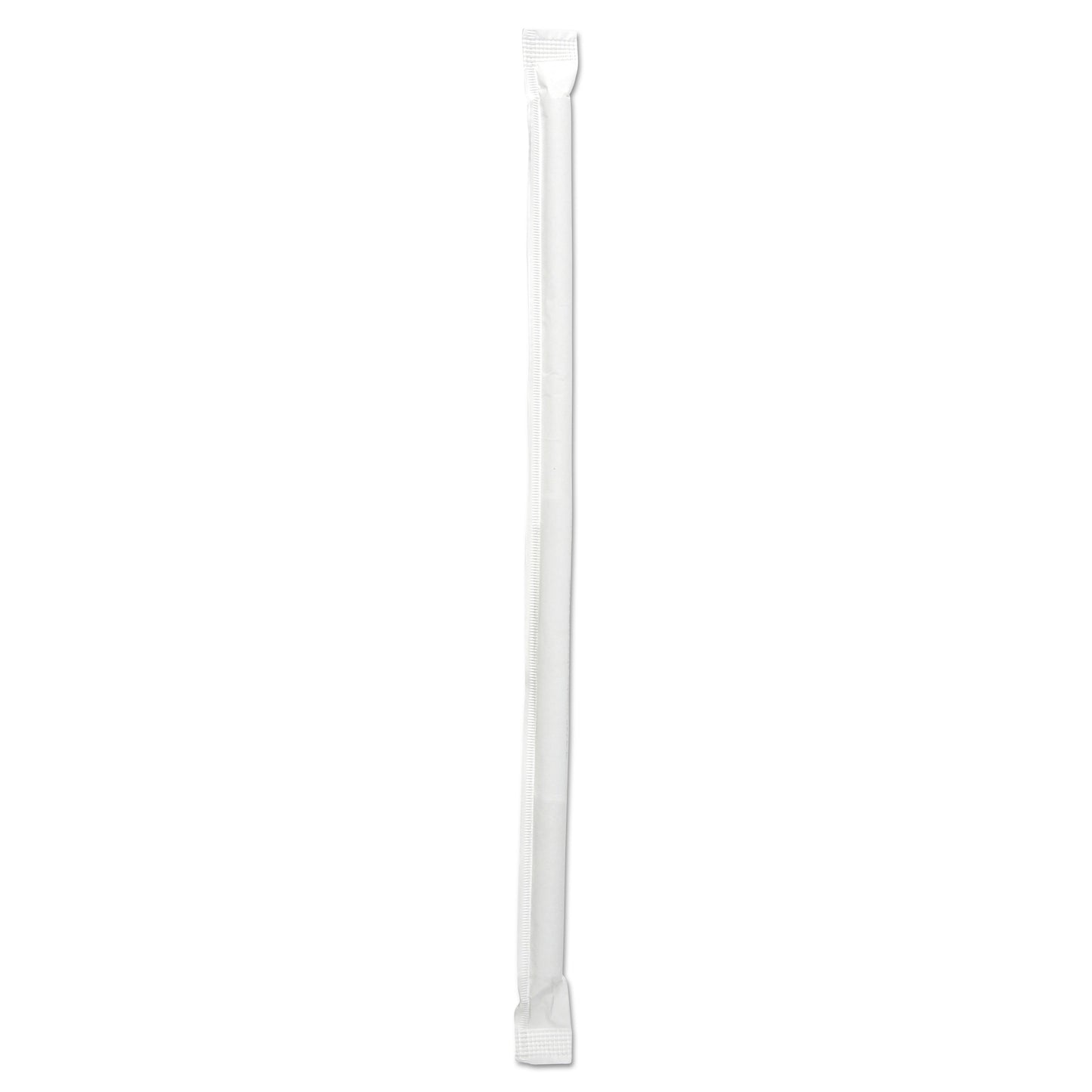 Boardwalk Wrapped Jumbo Straws, 7.75", Polypropylene, Clear, 12,000/Carton
