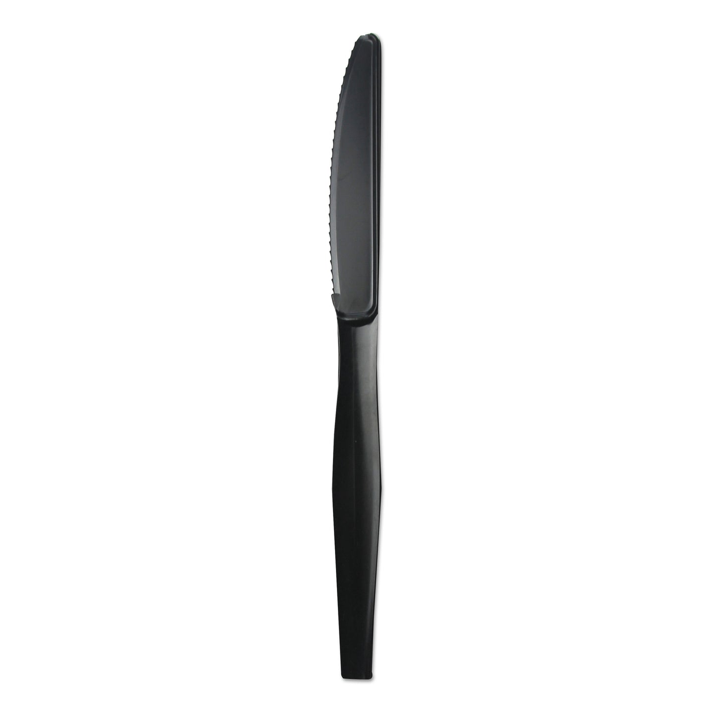 Boardwalk Heavyweight Polypropylene Cutlery, Knife, Black, 1000/Carton