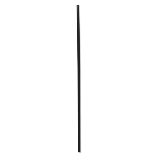 Boardwalk Cocktail Straws, 8", Polypropylene, Black, 5,000/Carton