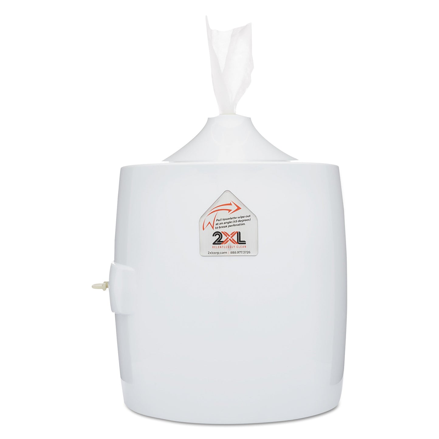 2XL Contemporary Wall Mount Wipe Dispenser, 11 x 11 x 13, White
