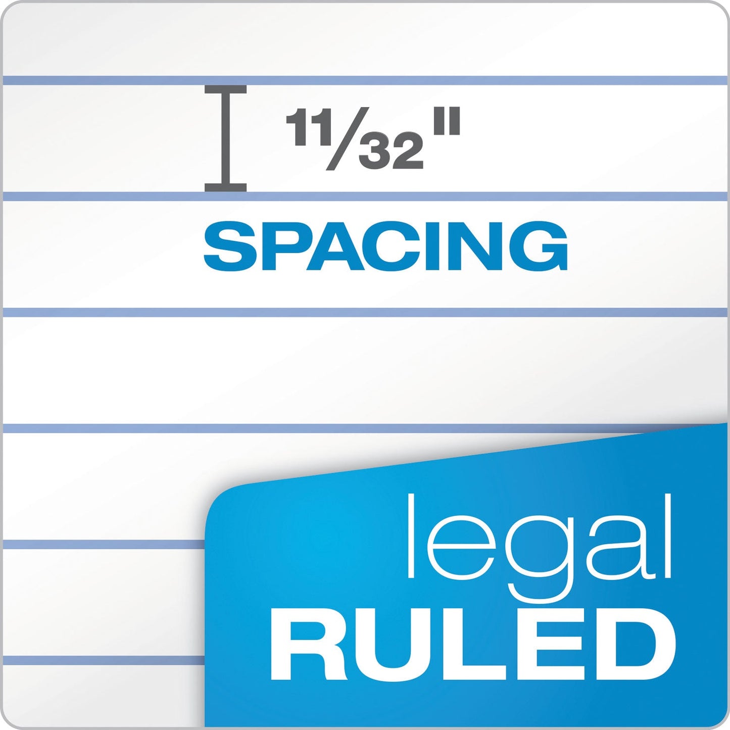 TOPS Docket Ruled Perforated Pads, Wide/Legal Rule, 50 White 8.5 x 14 Sheets, 12/Pack