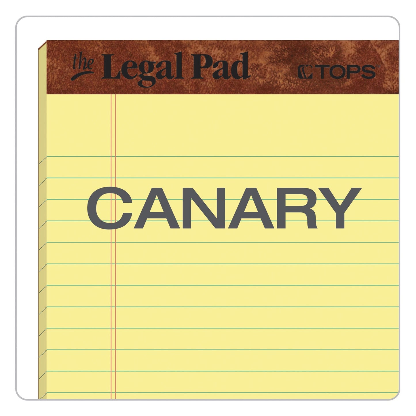 TOPS "The Legal Pad" Ruled Perforated Pads, Narrow Rule, 50 Canary-Yellow 5 x 8 Sheets, Dozen