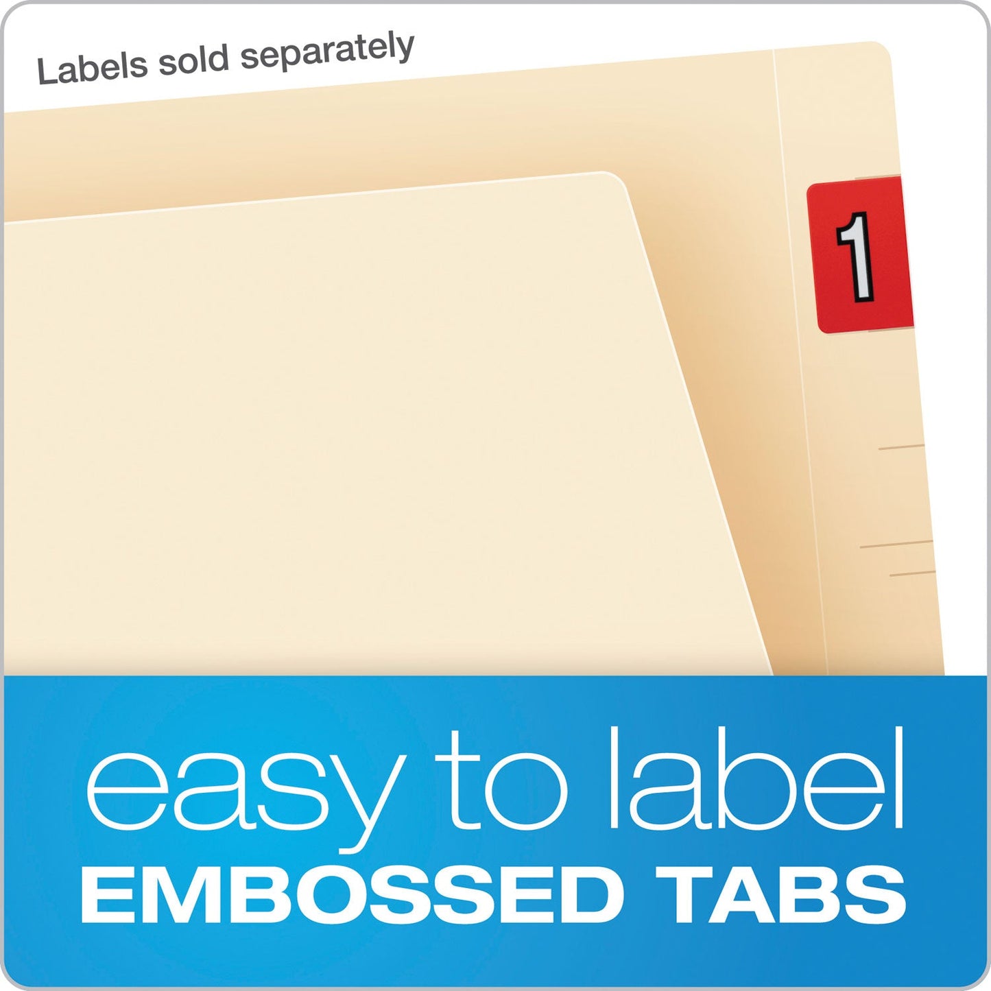 Pendaflex Manila Laminated Spine Shelf File Folders, Straight Tabs, Letter Size, Manila, 50/Box