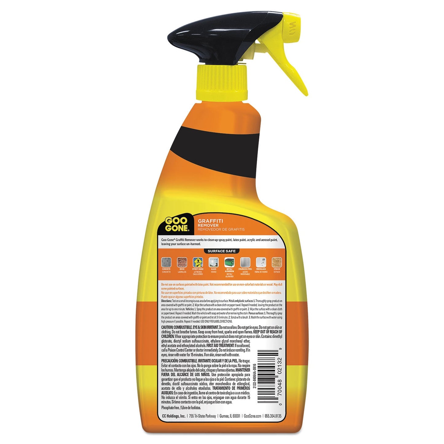 Goo Gone Graffiti Remover, 24 oz Spray Bottle, 4/Carton