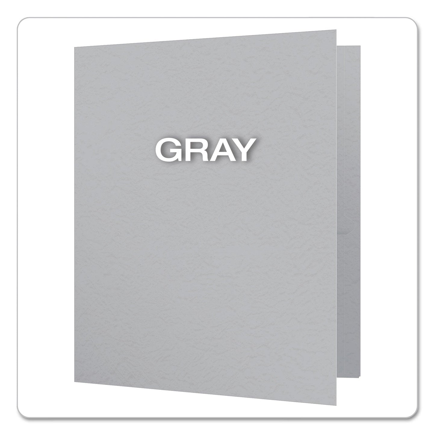 Oxford Twin-Pocket Folders with 3 Fasteners, 0.5" Capacity, 11 x 8.5, Gray, 25/Box