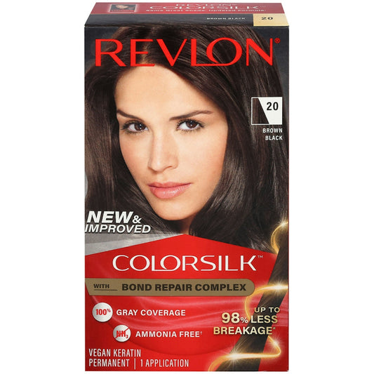 Revlon Beautiful Color Permanent Hair Color, 20 Brown Black