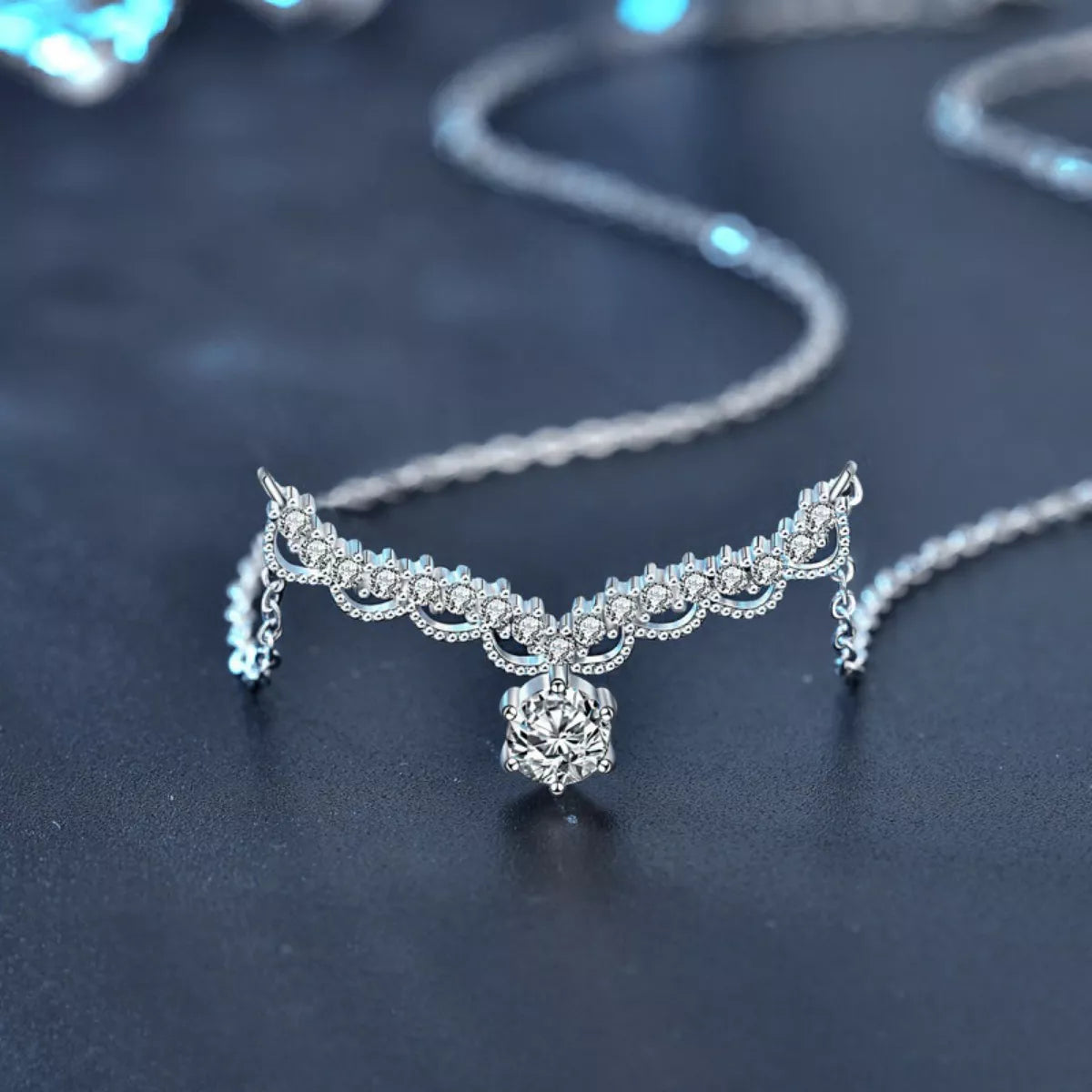 Moissanite 925 Sterling Silver Necklace