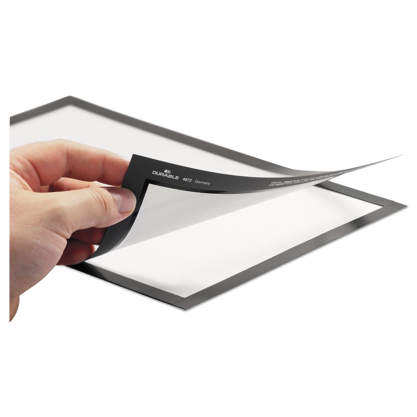 Durable DURAFRAME Sign Holder, 8.5 x 11, Black Frame, 2/Pack