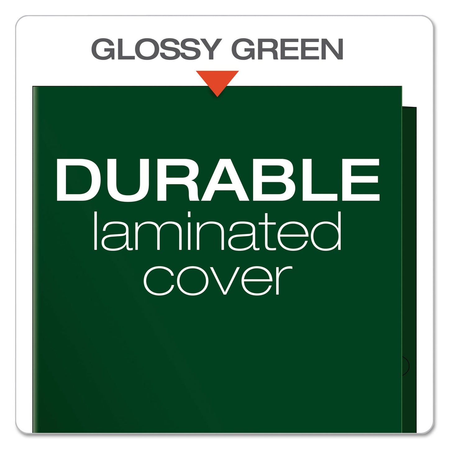 Oxford High Gloss Laminated Paperboard Folder, 100-Sheet Capacity, 11 x 8.5, Green, 25/Box