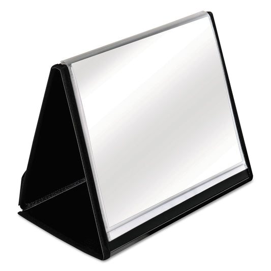 Cardinal ShowFile Horizontal Display Easel, 20 Letter-Size Sleeves, Black