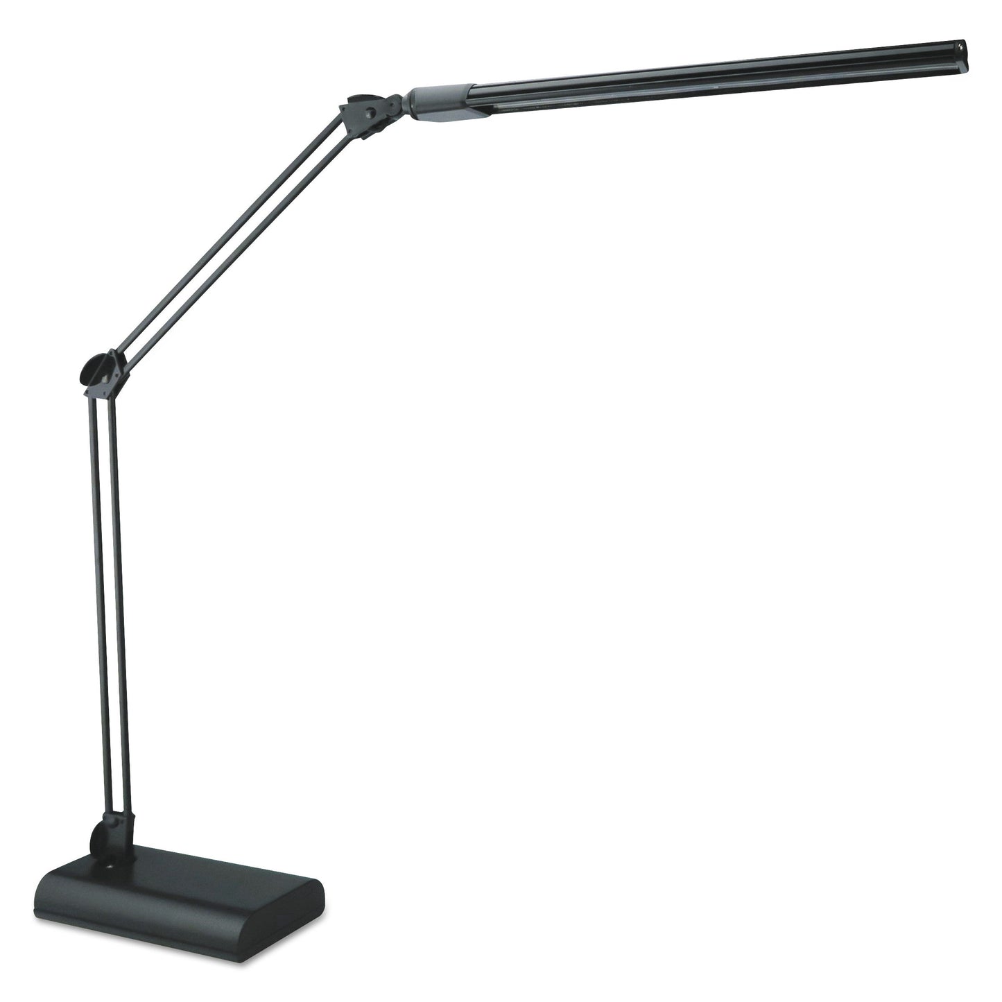 Alera Adjustable LED Desk Lamp, 3.25"w x 6"d x 21.5"h, Black