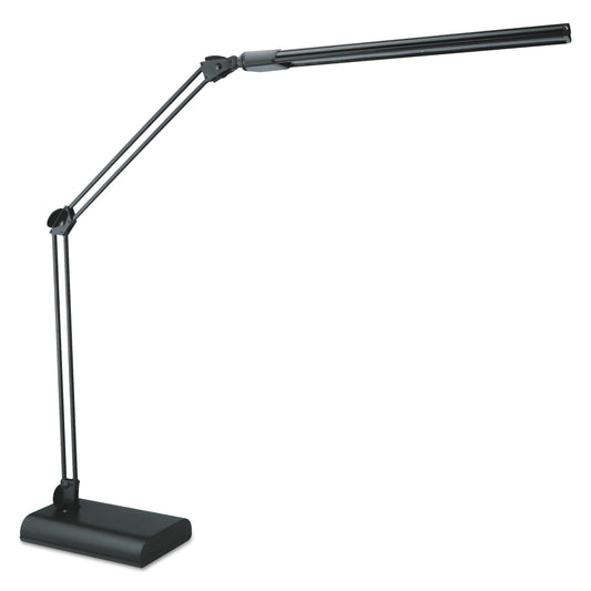 Alera Adjustable LED Desk Lamp, 3.25"w x 6"d x 21.5"h, Black