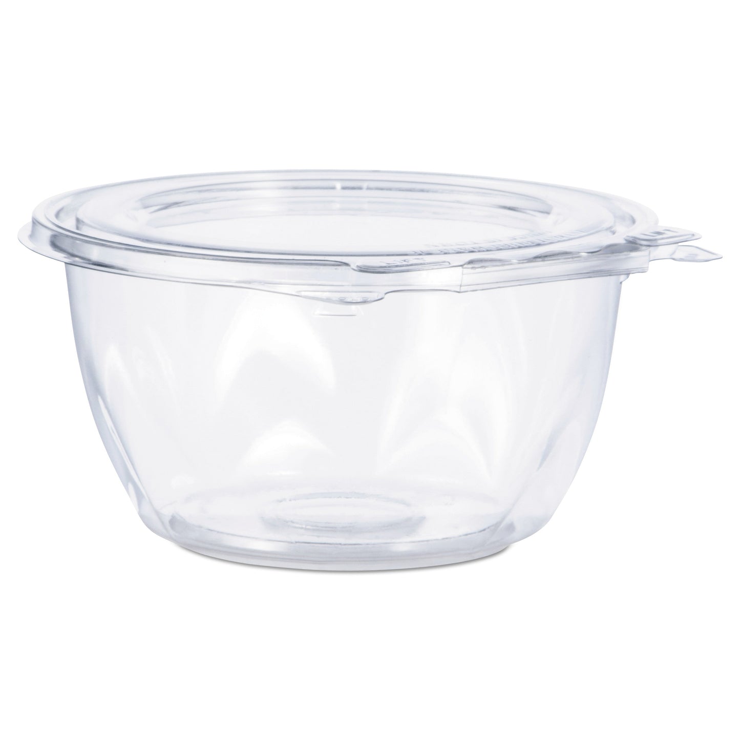 Dart Tamper-Resistant, Tamper-Evident Bowls with Flat Lid, 16 oz, 5.5" Diameter x 2.7"h, Clear, Plastic, 240/Carton