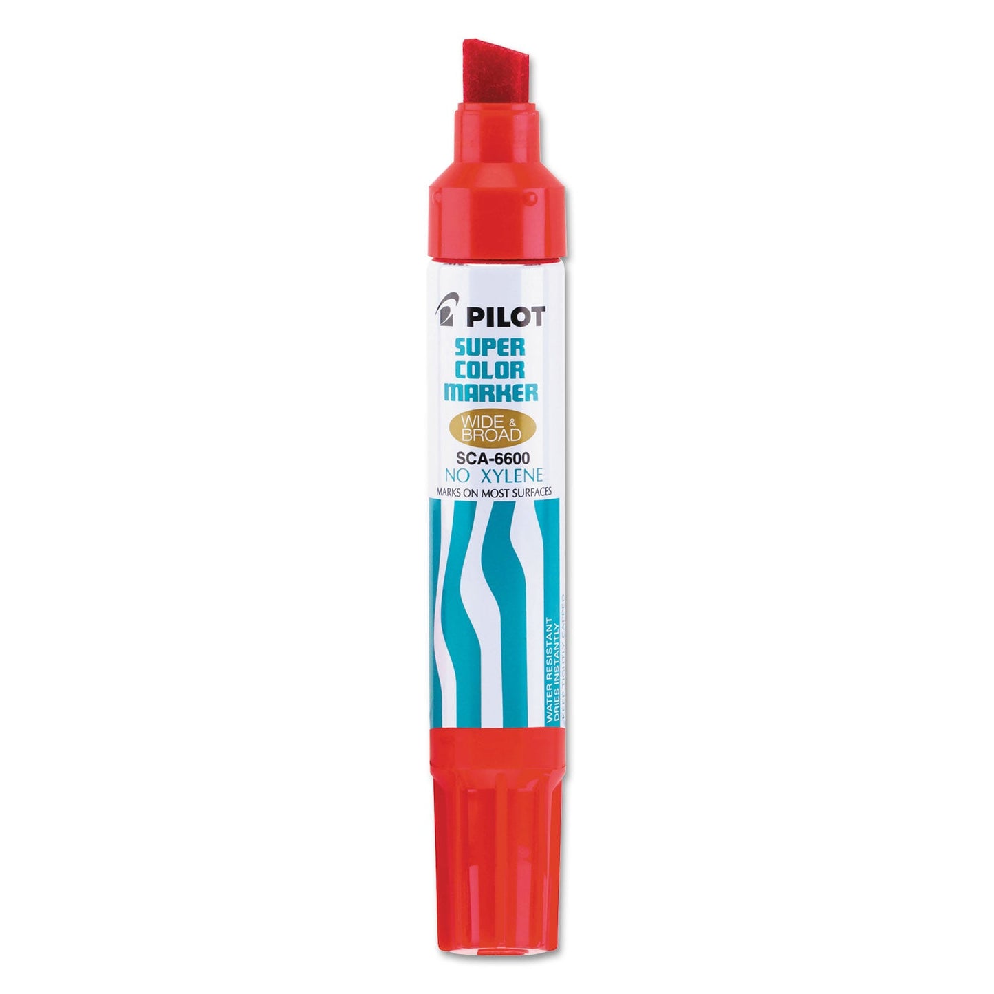 Pilot Jumbo Refillable Permanent Marker, Broad Chisel Tip, Red