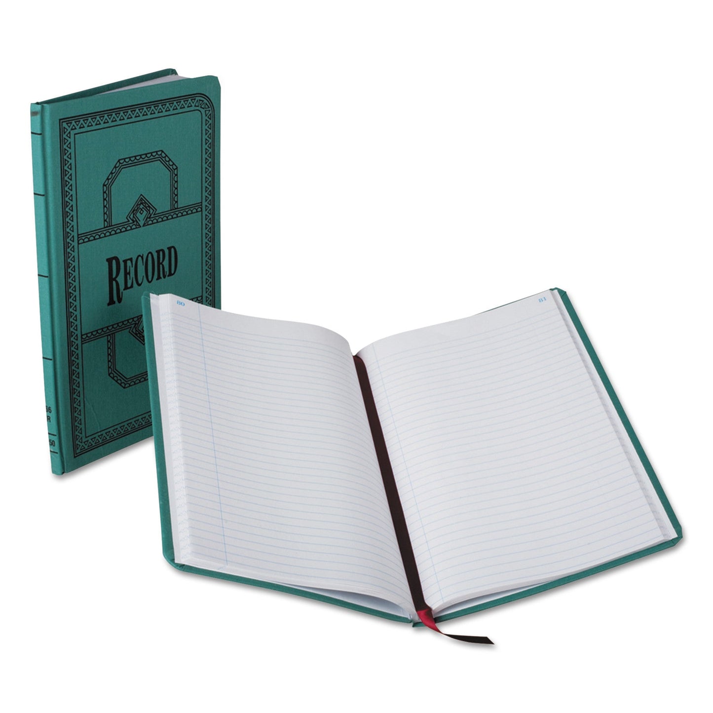 Boorum & Pease Account Record Book, Record-Style Rule, Blue Cover, 11.75 x 7.25 Sheets, 150 Sheets/Book