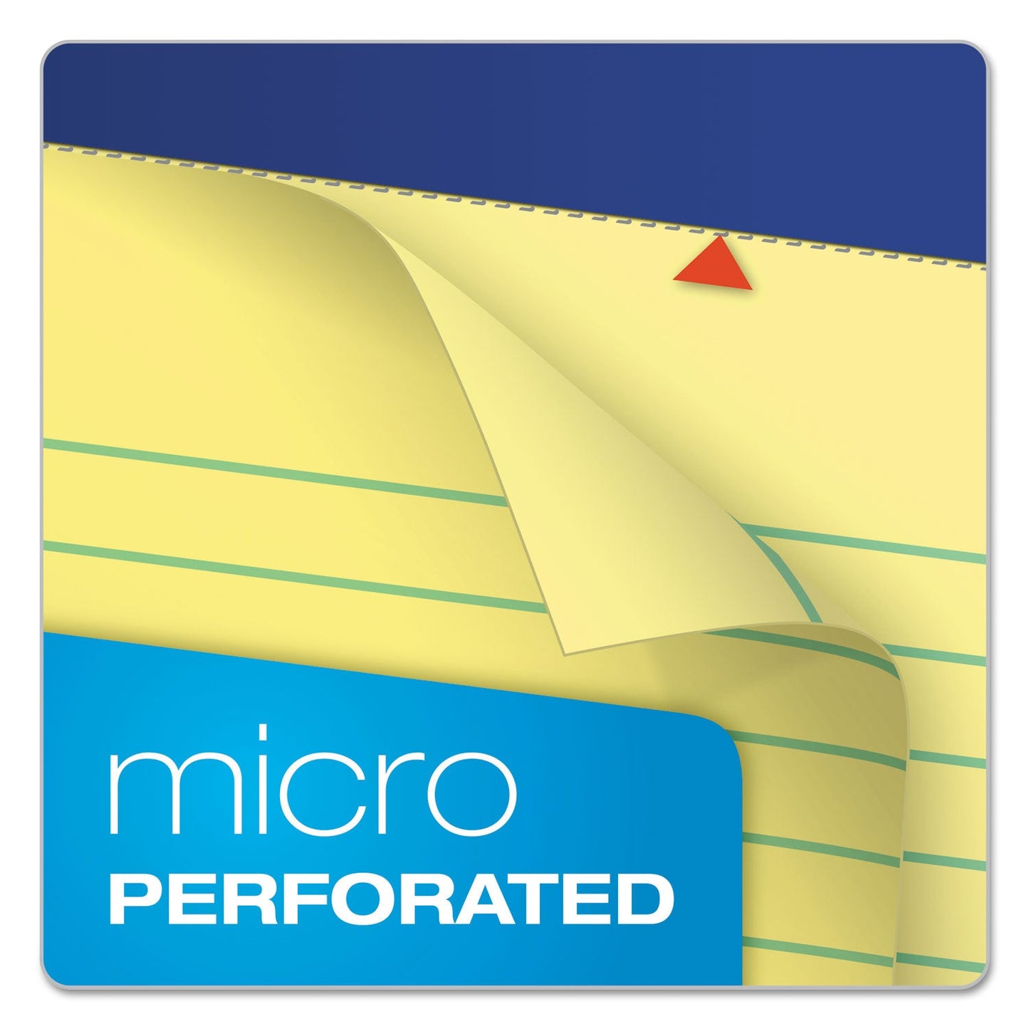 Ampad Perforated Writing Pads, Wide/Legal Rule, 50 Canary-Yellow 8.5 x 11.75 Sheets, Dozen