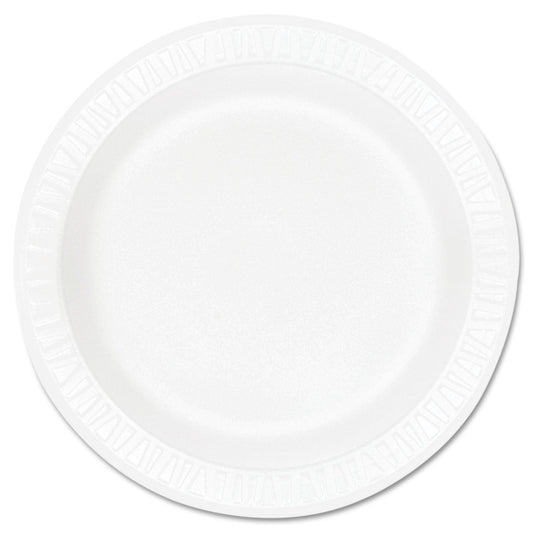 Dart Concorde Foam Plate, 10.25" dia, White, 125/Pack, 4 Packs/Carton