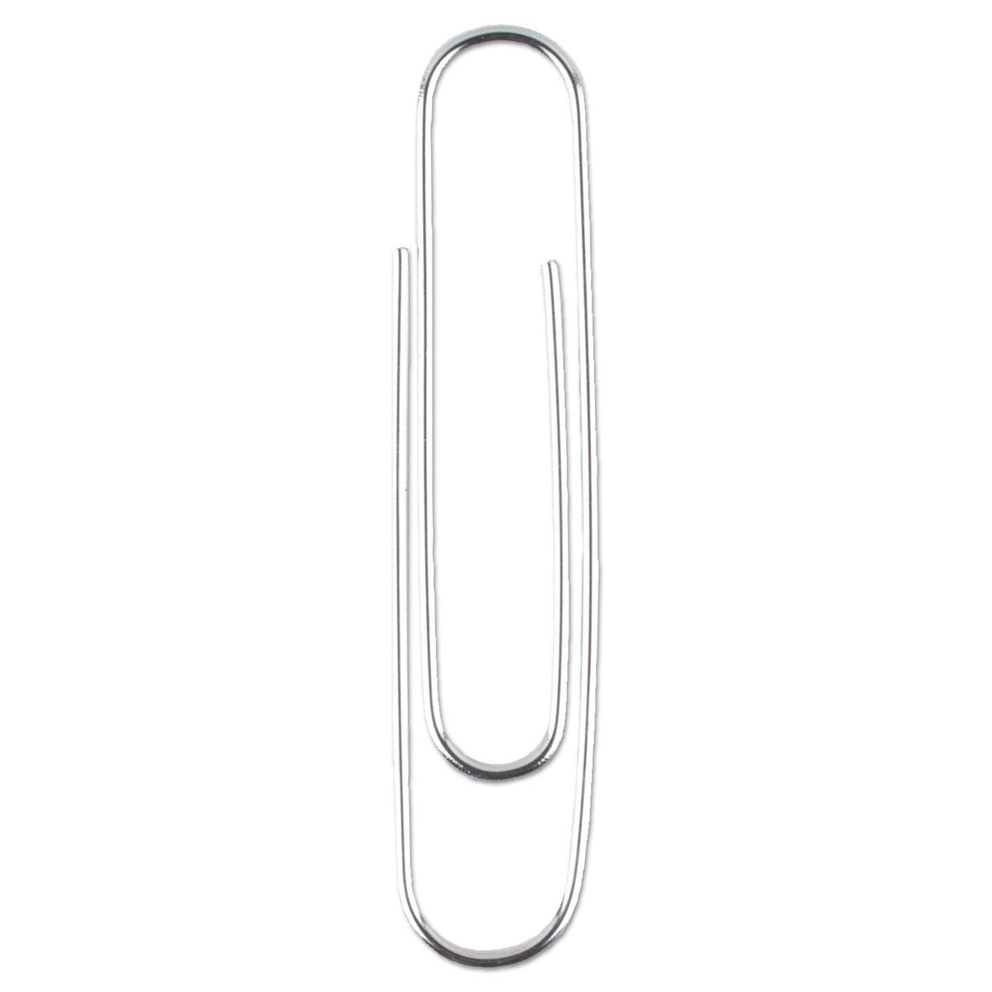 ACCO Premium Heavy-Gauge Wire Paper Clips, Jumbo, Smooth, Silver, 100 Clips/Box, 10 Boxes/Pack