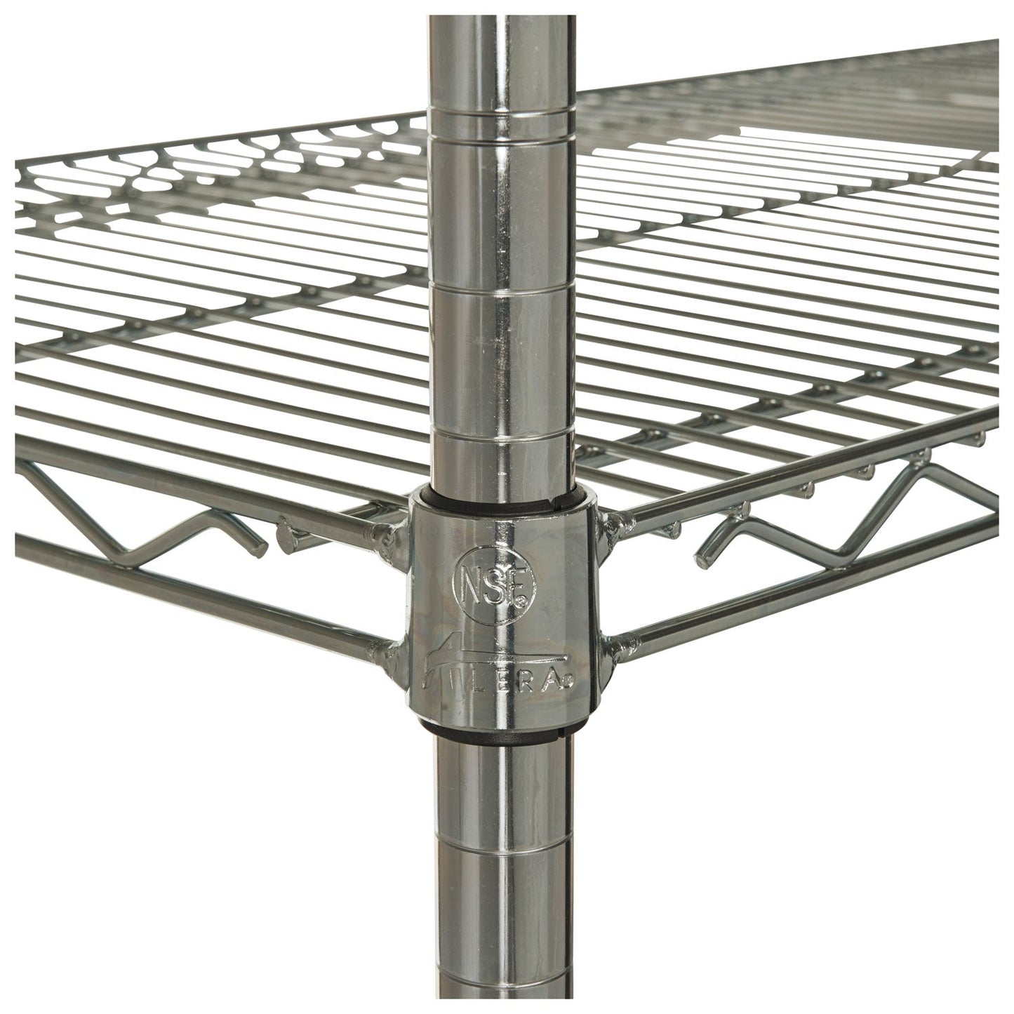 Alera NSF Certified Industrial Four-Shelf Wire Shelving Kit, 48w x 18d x 72h, Silver