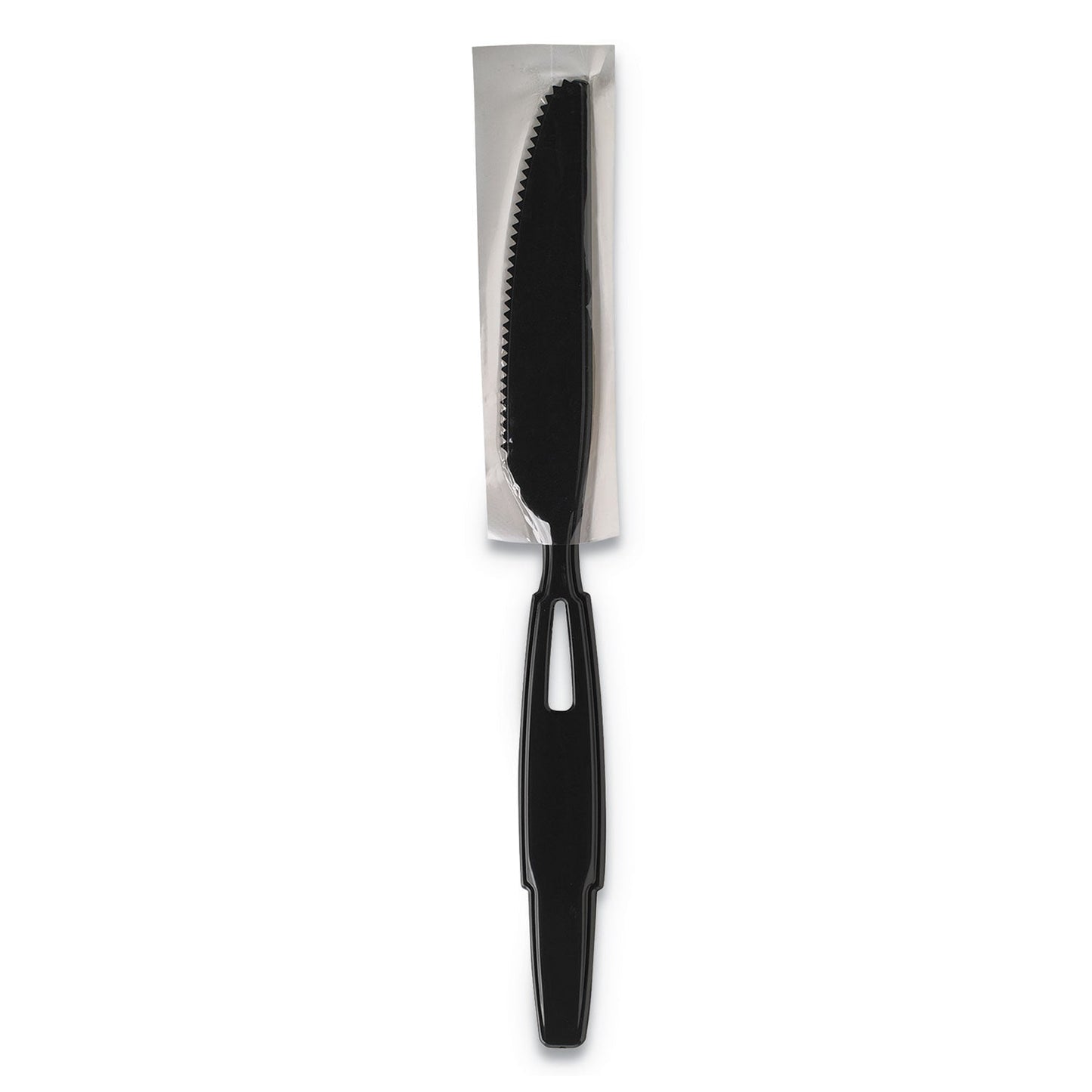 Dixie SmartStock Wrapped Heavy-Weight Cutlery Refill, Knife, Black, 960/Carton