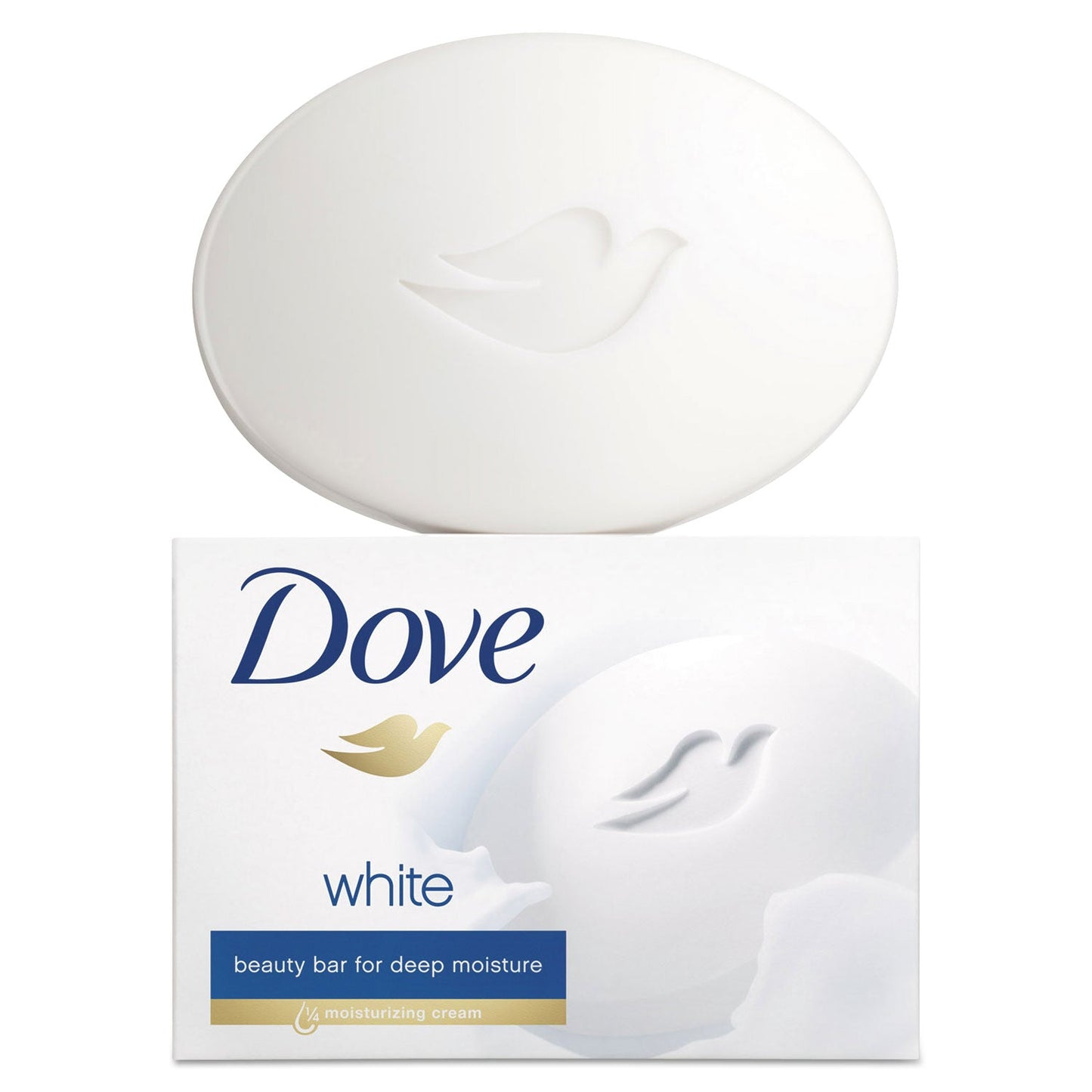 Dove White Beauty Bar, Light Scent, 3.17 oz, 3/Pack