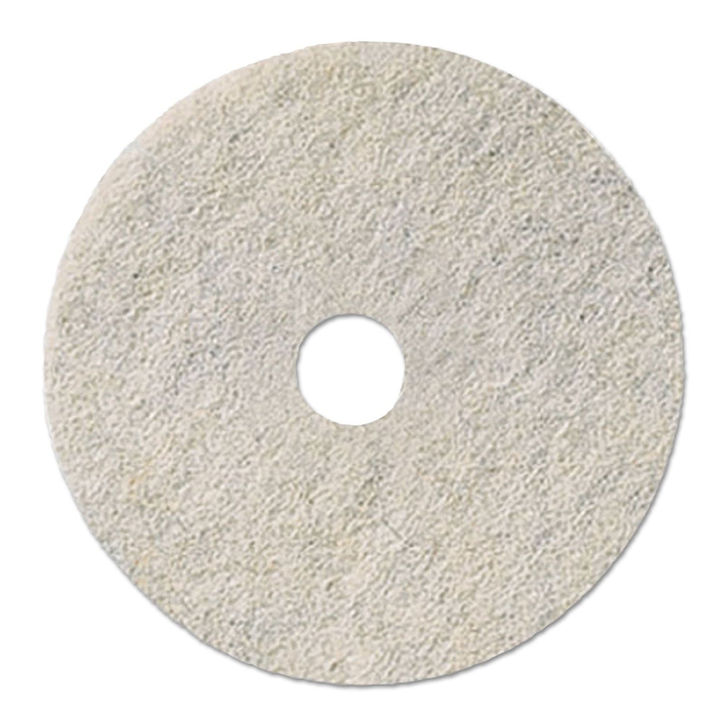 Boardwalk Natural Burnishing Floor Pads, 21" Diameter, White, 5/Carton