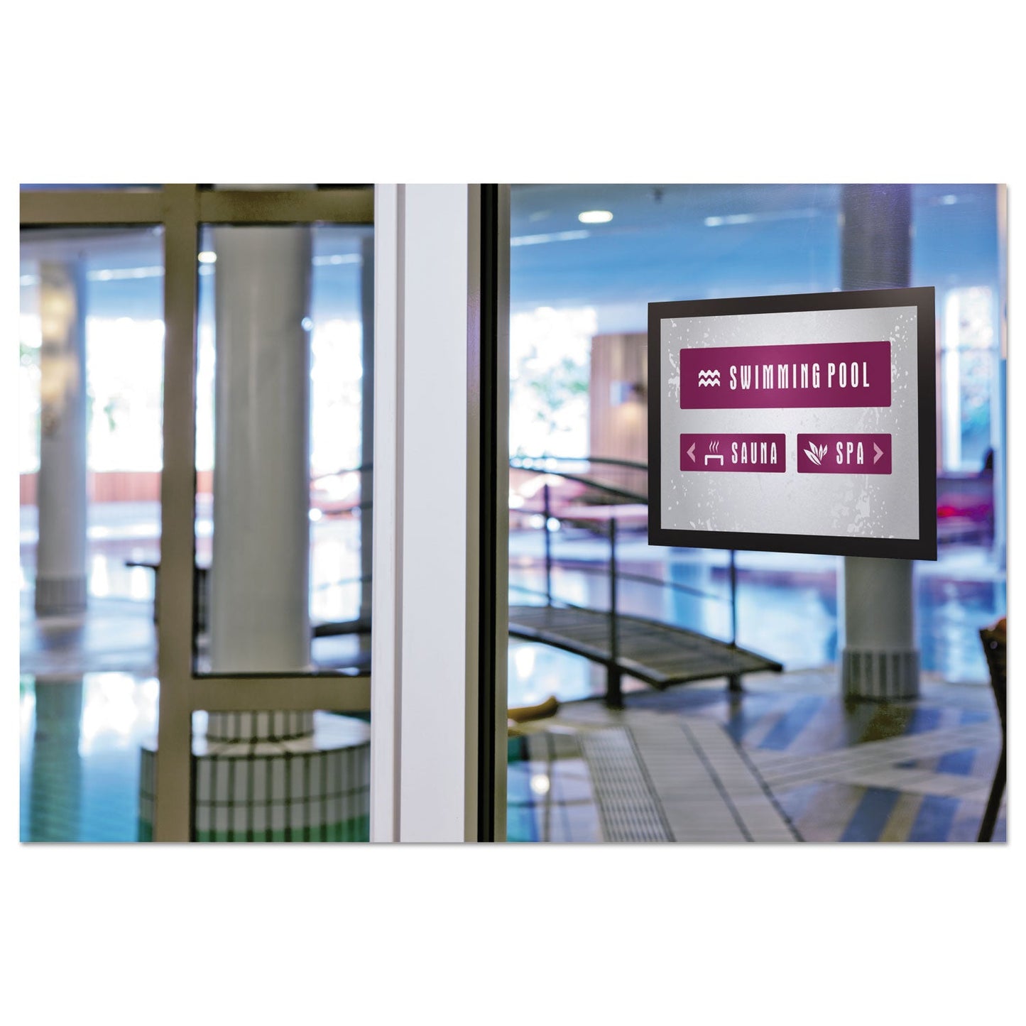 Durable DURAFRAME Sign Holder, 8.5 x 11, Black Frame, 2/Pack