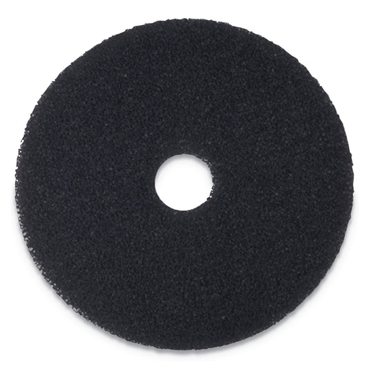 Boardwalk Stripping Floor Pads, 21" Diameter, Black, 5/Carton